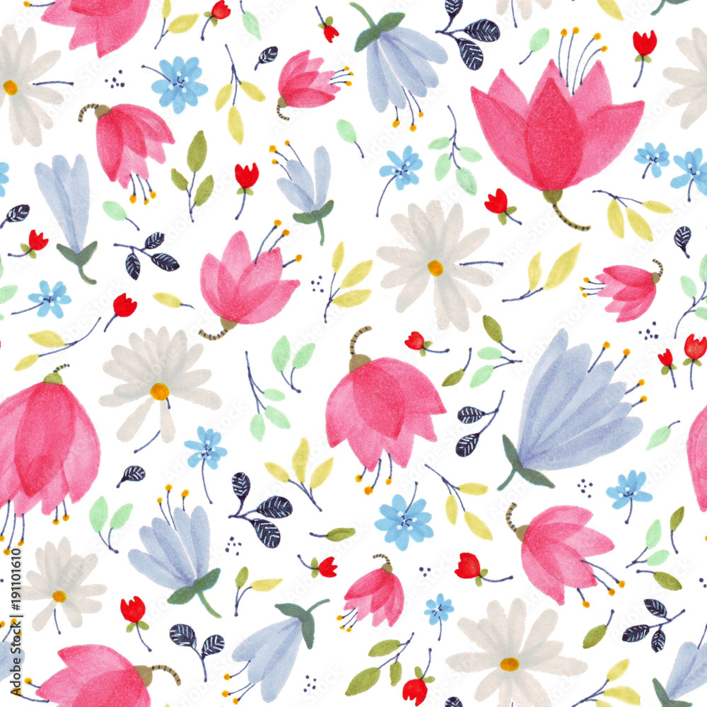 Cute Colorful Flowers Backgrounds