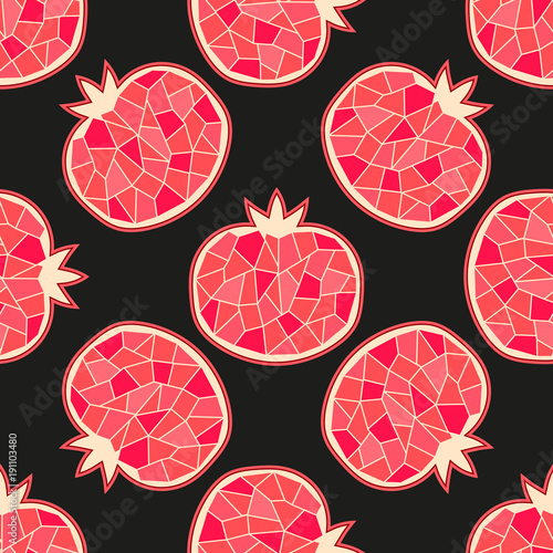 Seamless pomegranate pattern.
