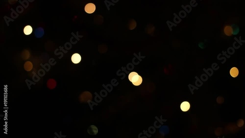 Colored abstract texture for video processing. Creative abstract blur background with a heart bokeh effect. Out of focus, heart lights bokeh, particles background. Saint Valentine animated background