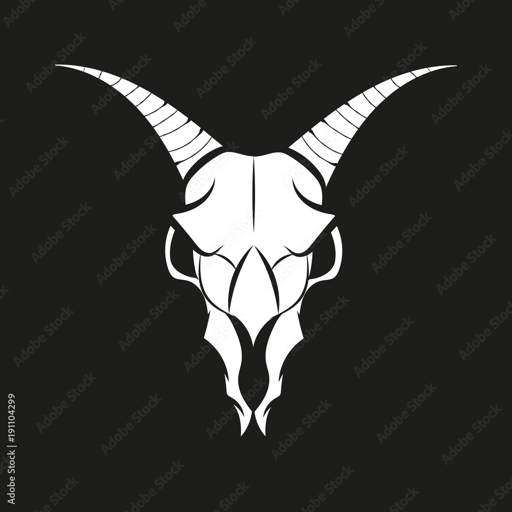 Obraz premium Goat Skull Vector