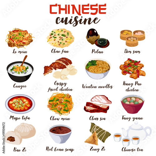 Chinese Food Cuisine Illustration