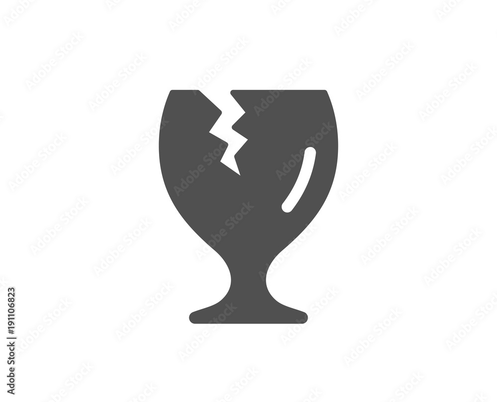 Fragile package simple icon. Delivery service sign. Safe shipping symbol. Quality design elements. Classic style. Vector Fragile package simple icon. Delivery service sign. Safe shipping symbol. Quality design elements. Classic style. Vector