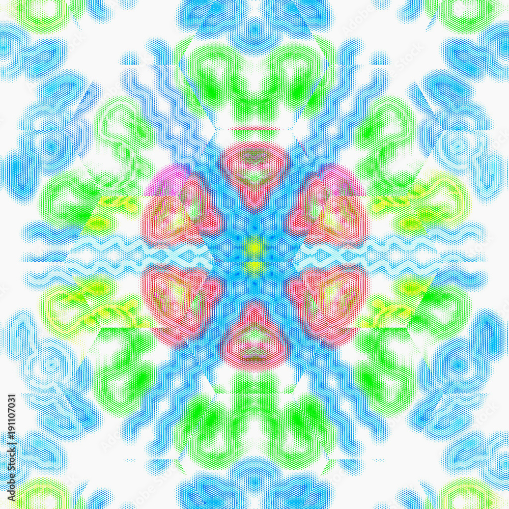Bright vibrant Hexagon watercolors Ornament