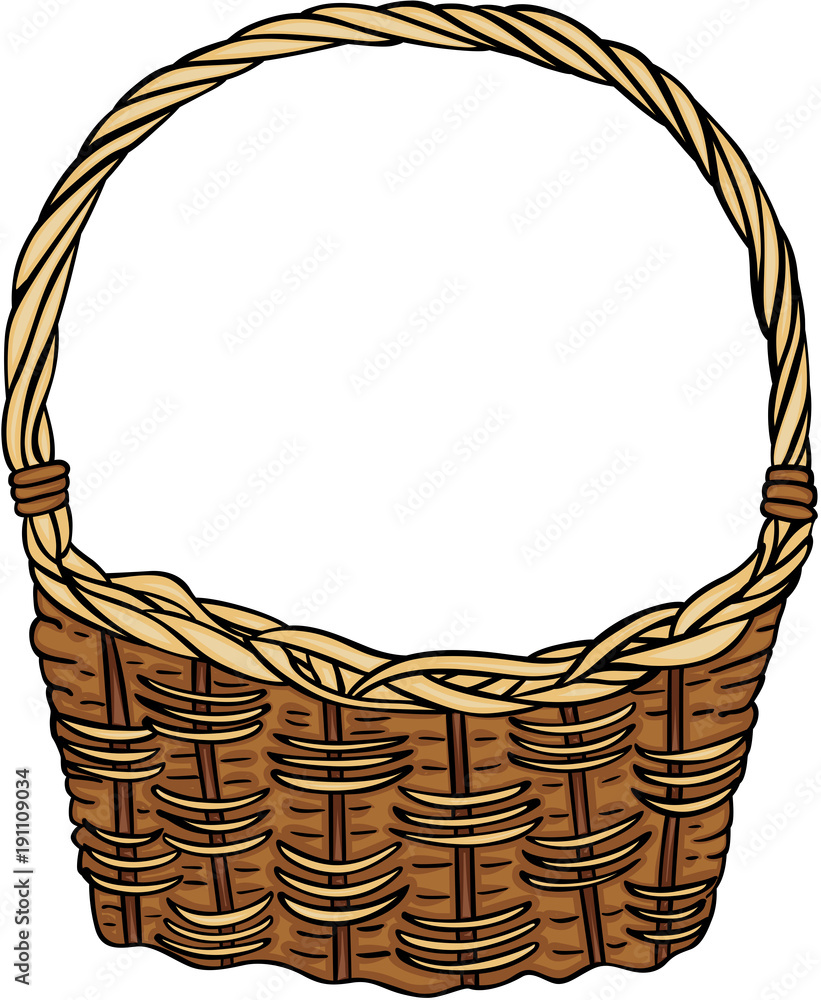 Obraz premium Wicker basket empty 