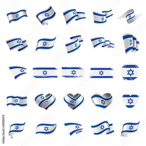 Israel flag, vector illustration