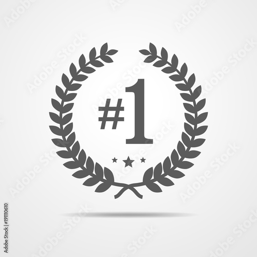 First laurel wreath. Vector illustration