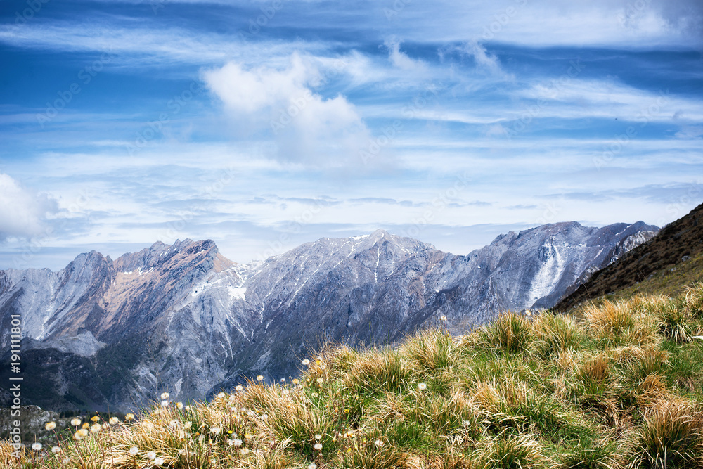 Obraz premium Panoramic view of Apuan alps