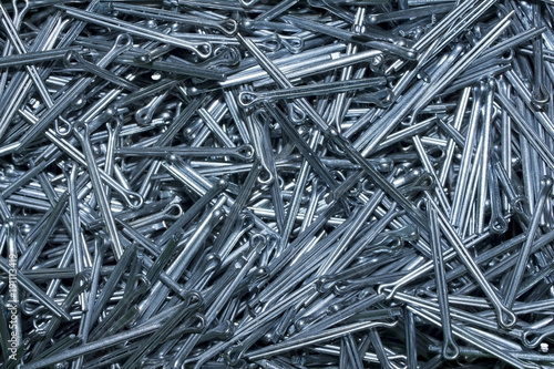Pile of cotter pins to ensure the bolt and other connections
