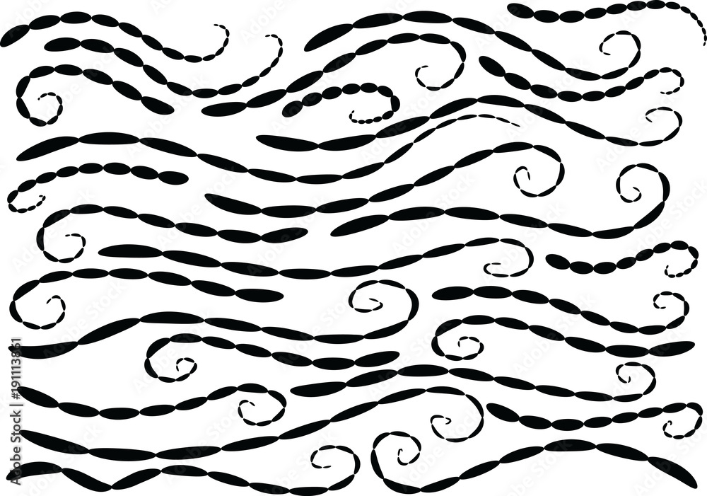 Calligraphic decorative elements with lines Calligraphic decorative elements with lines