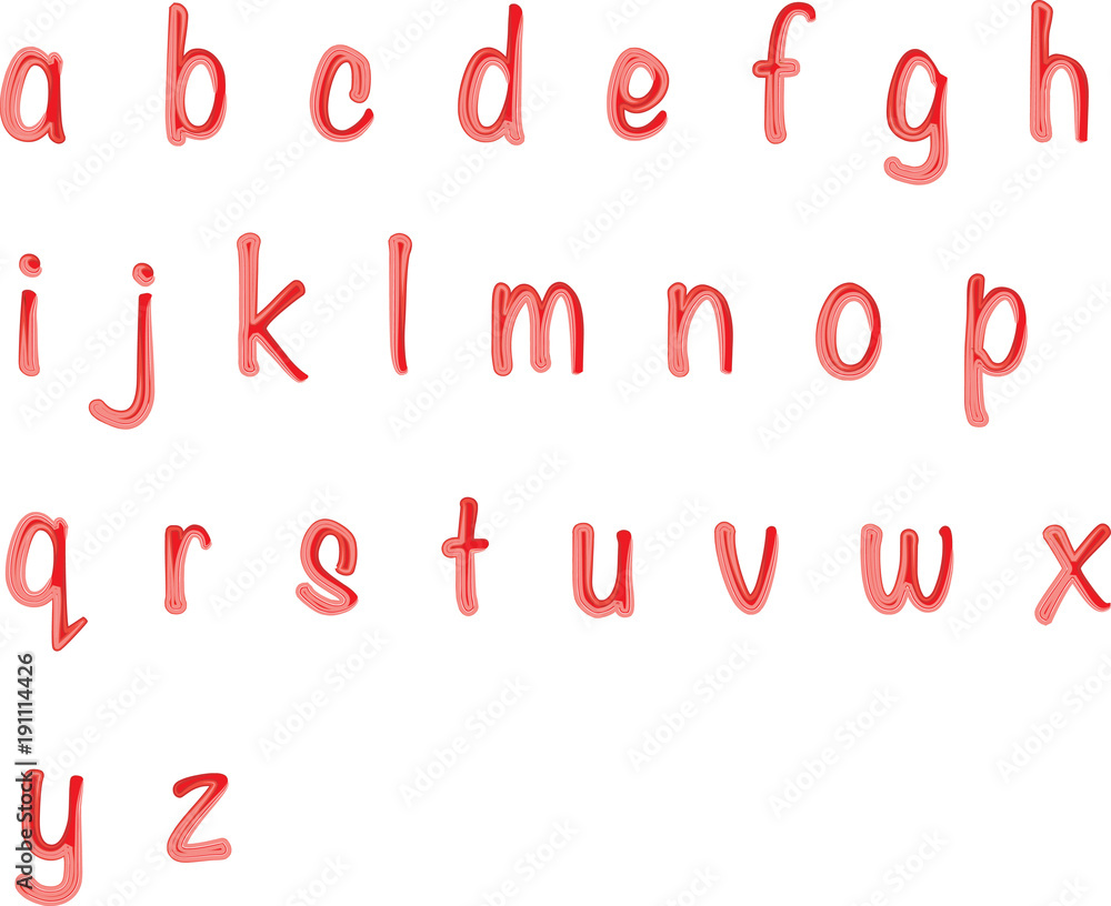 vector drawing small letters a to z design vector drawing small letters a to z design