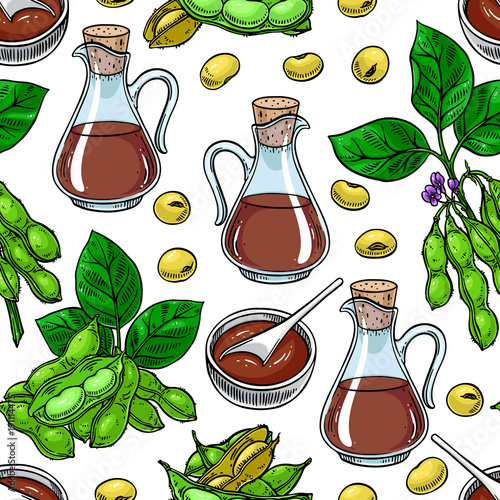seamless soybeans and soy sauce