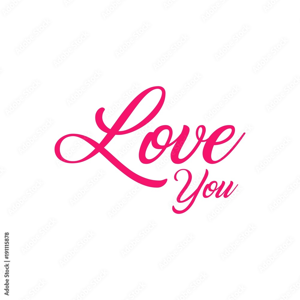 Love You Vector Template Design