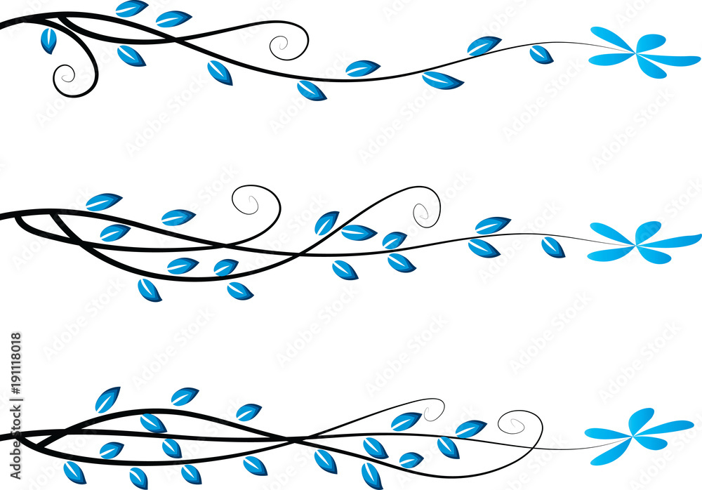Fototapeta premium plant and flower line
