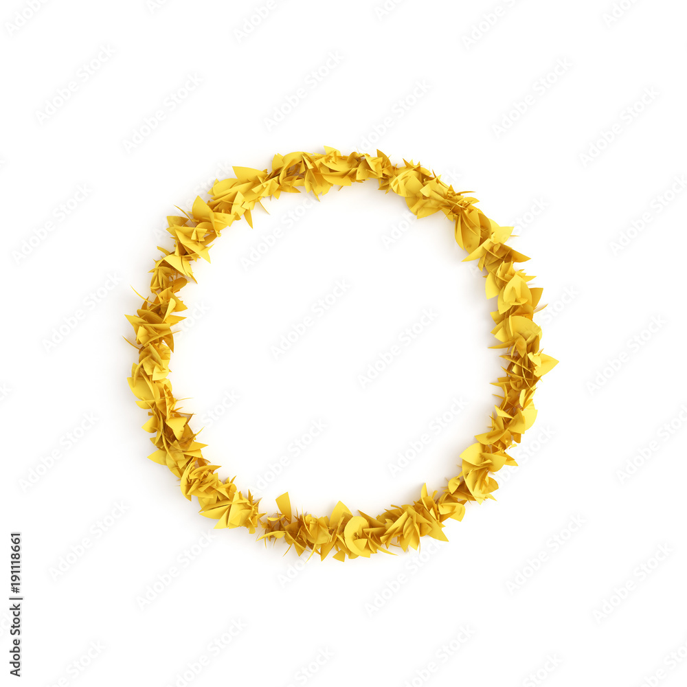 Obraz premium Beautiful autumn wreath. 3d illustration, 3d rendering.