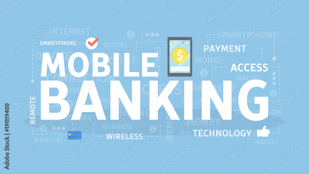 Fototapeta premium Mobile banking concept.