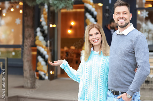 Business owners near their ...