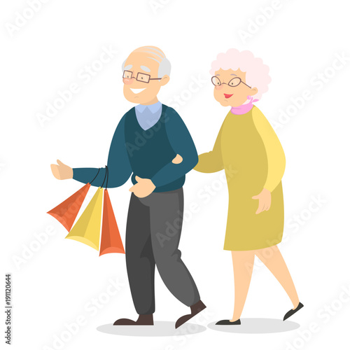 Happy family shopping