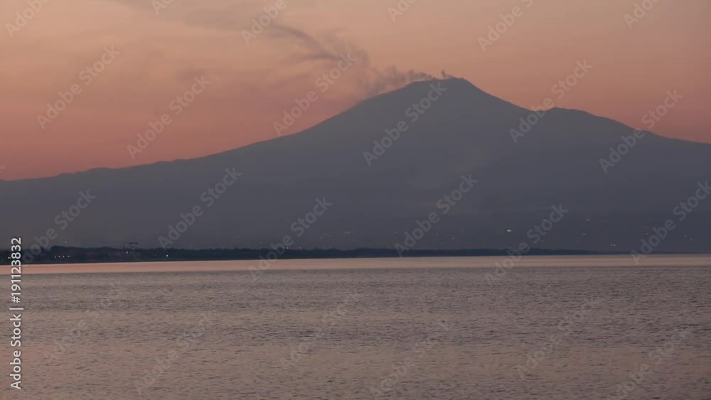 Beautiful sunset twilight on Agnone Bagni sea beach with smoky Etna volcano in far (Siracusa, Sicily, Italy)
Beautiful sunset twilight on Agnone Bagni sea beach with smoky Etna volcano in far (Siracusa, Sicily, Italy)