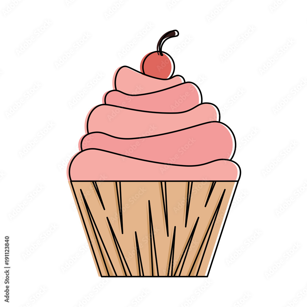 delicious and sweet cupcake vector illustration design delicious and sweet cupcake vector illustration design