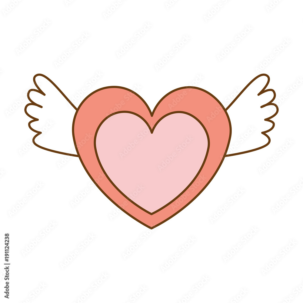 heart love with wings vector illustration design heart love with wings vector illustration design