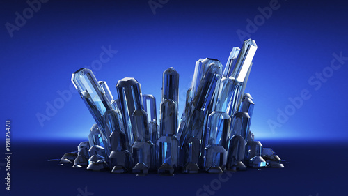 Beautiful background with crystals. 3d illustration, 3d rendering.