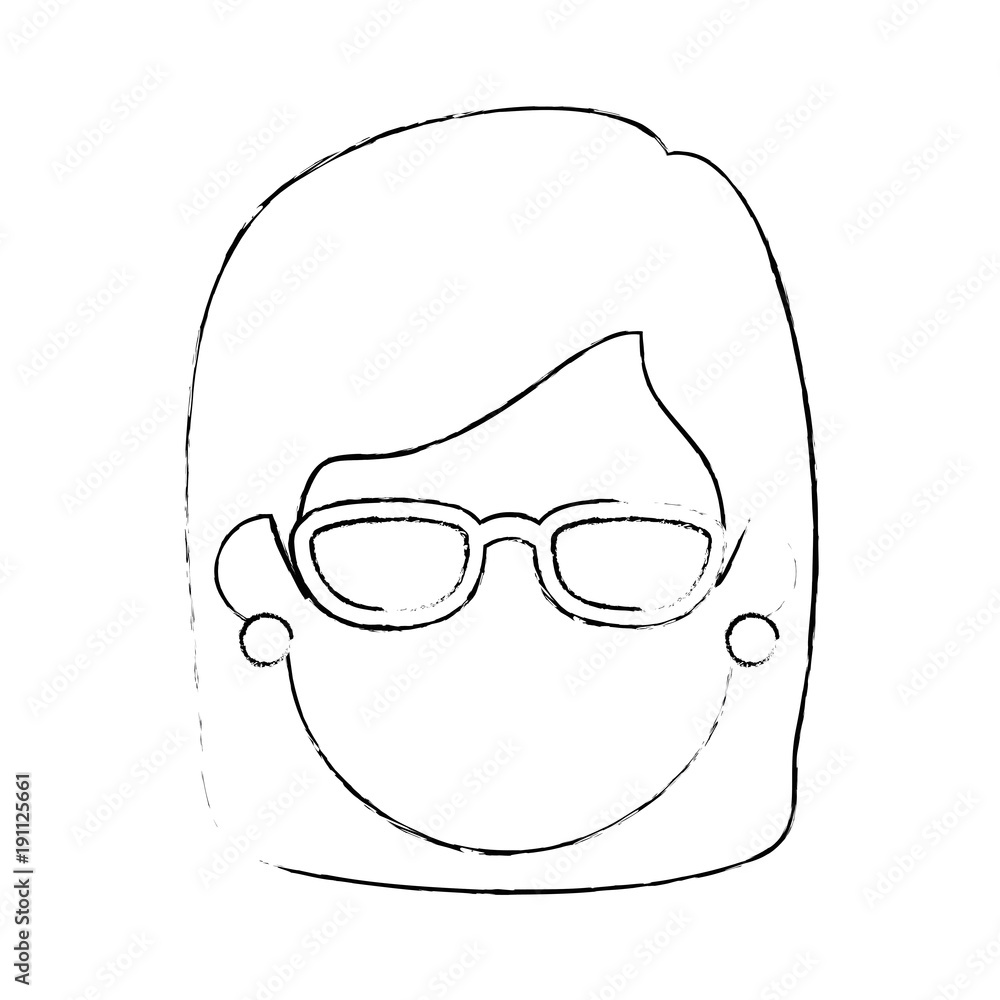 beautiful woman with glasses avatar character vector illustration design beautiful woman with glasses avatar character vector illustration design