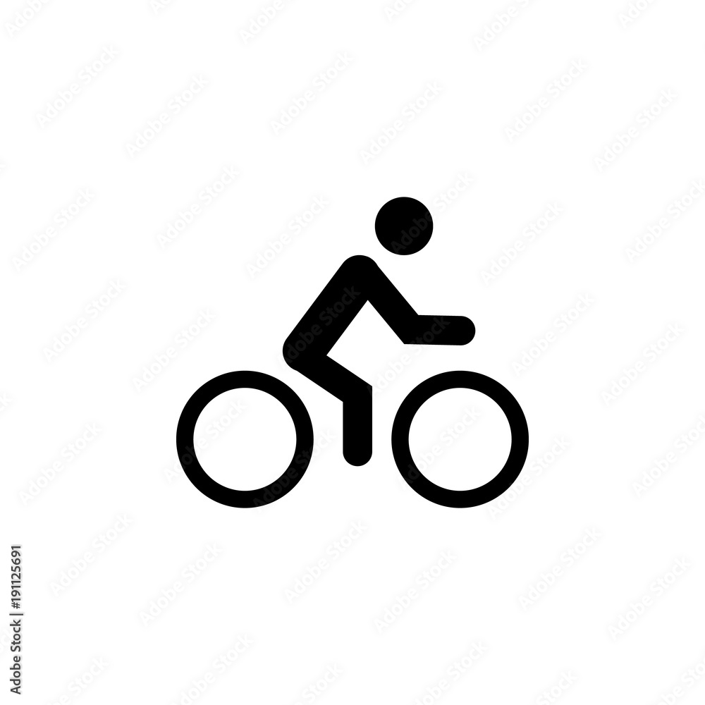 Fototapeta cyclist icon. Elements of transport icon. Premium quality graphic design icon. Signs and symbols collection icon for websites, web design, mobile app