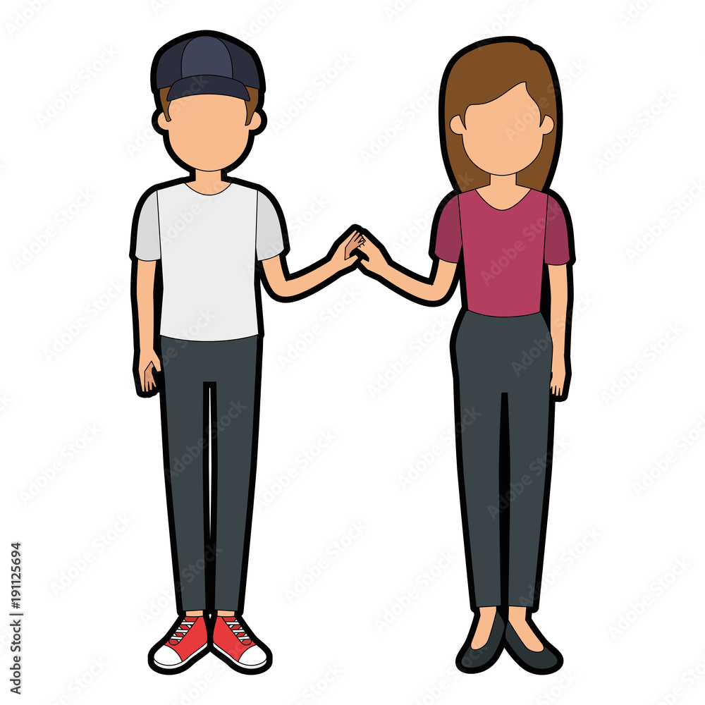 lovers couple avatars characters vector illustration design lovers couple avatars characters vector illustration design