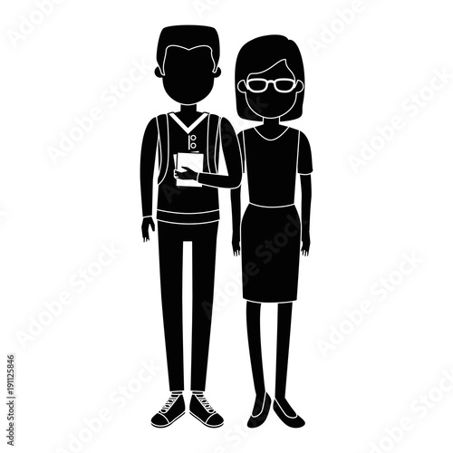 lovers couple avatars characters vector illustration design © Gstudio