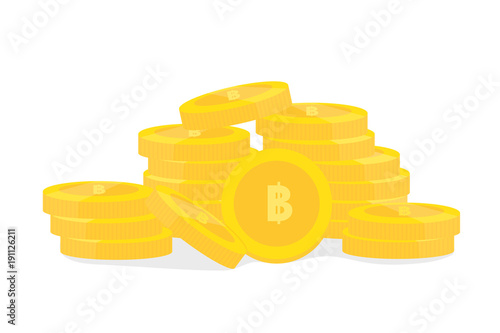 Vector coins vector design for Thai currency business finance .