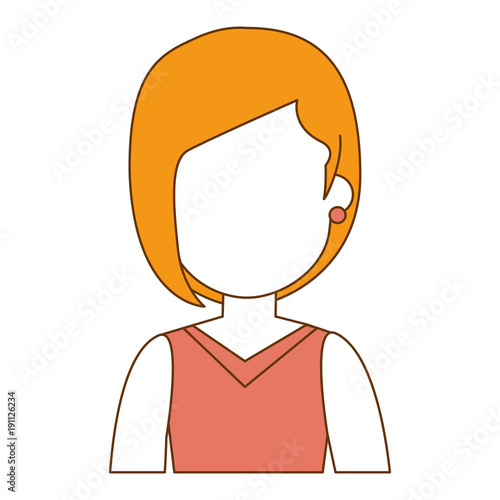 beautiful woman avatar character vector illustration design