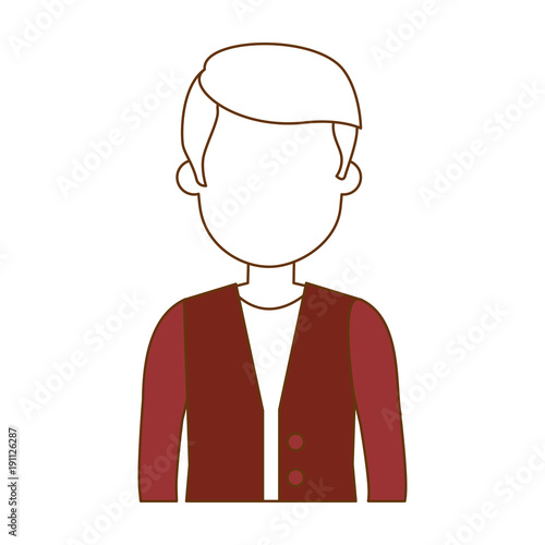 young man avatar character vector illustration design