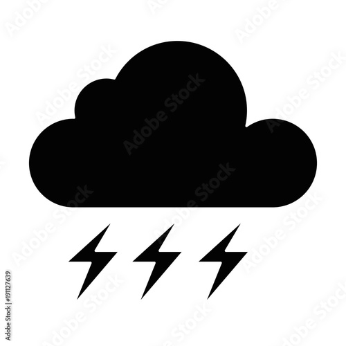 weather cloud rainy with ray vector illustration design