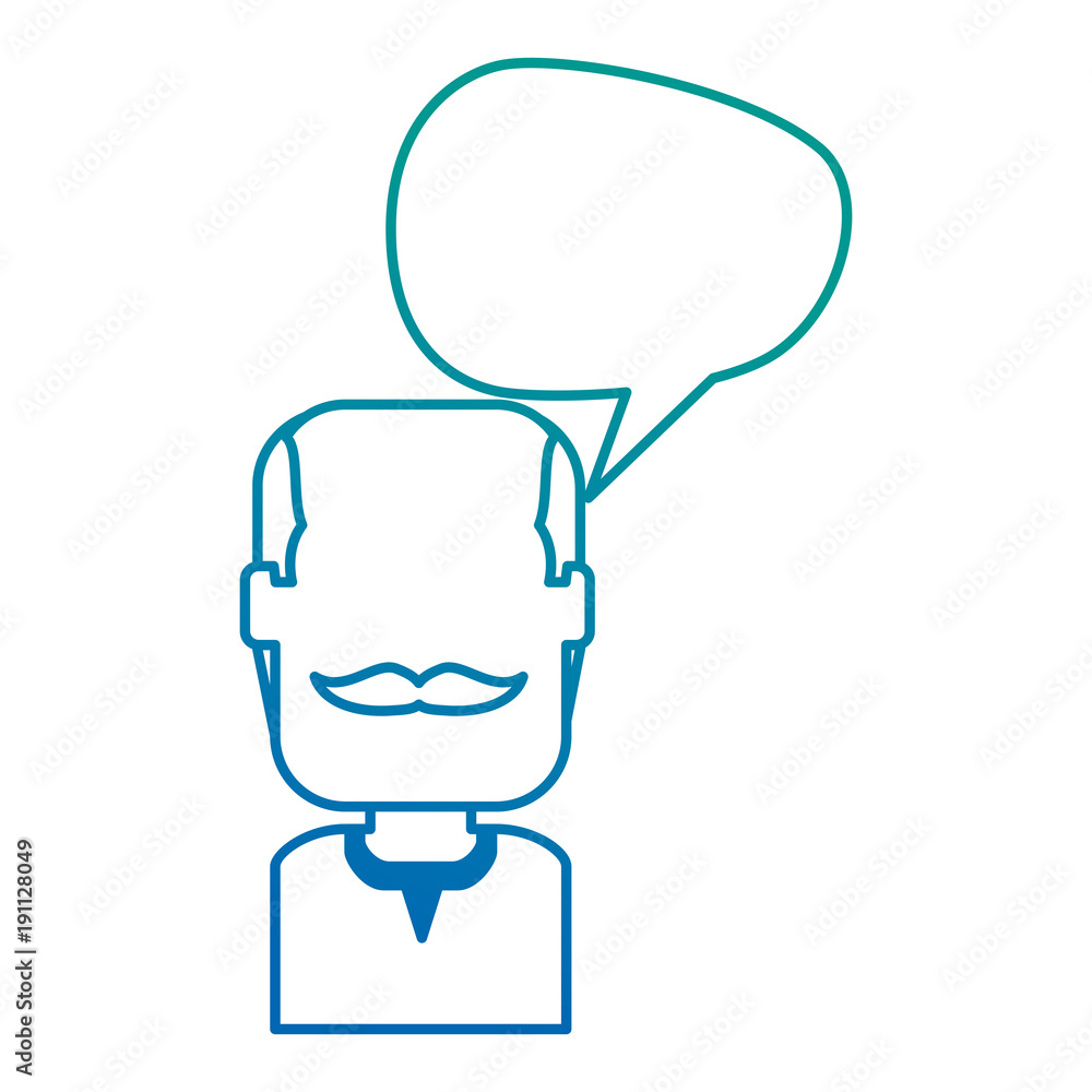 old man with speech bubble avatar character vector illustration design old man with speech bubble avatar character vector illustration design