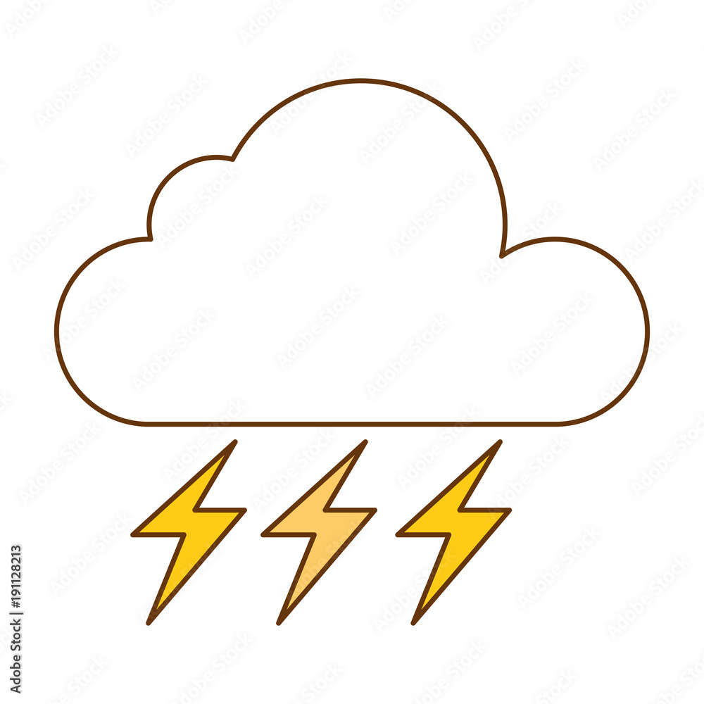 weather cloud rainy with ray vector illustration design weather cloud rainy with ray vector illustration design