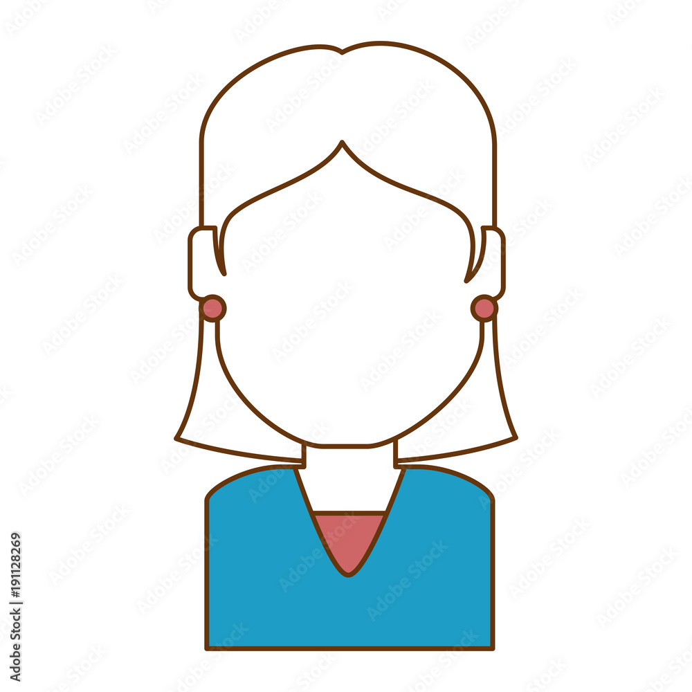 Obraz premium beautiful and young woman character vector illustration design