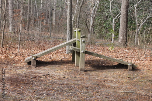 small playgroun in the forest photo