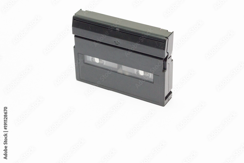 Digital video cassette on white background Digital video cassette on white background