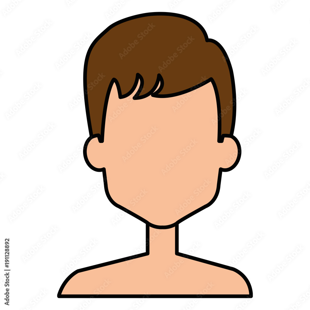 young man shirtless avatar character vector illustration design young man shirtless avatar character vector illustration design