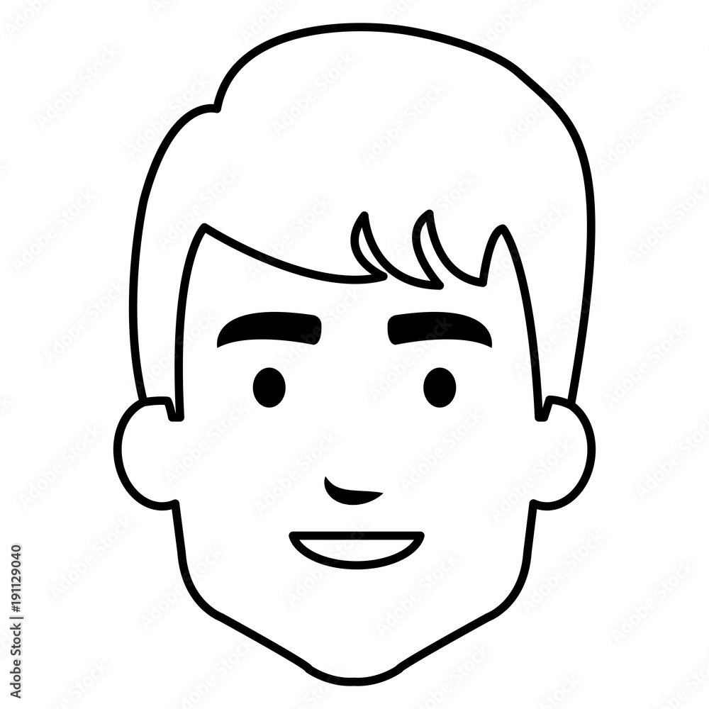 young man head avatar character vector illustration design young man head avatar character vector illustration design