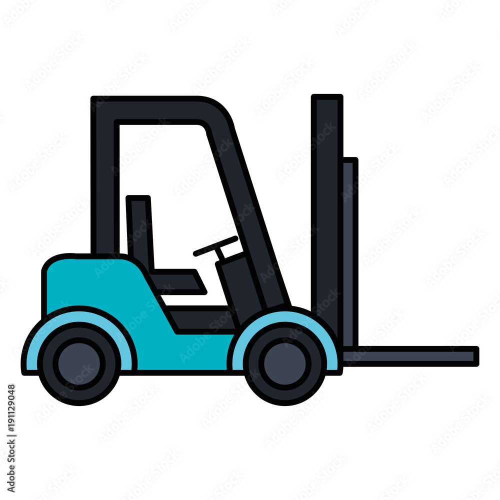 forklift vehicle isolated icon vector illustration design