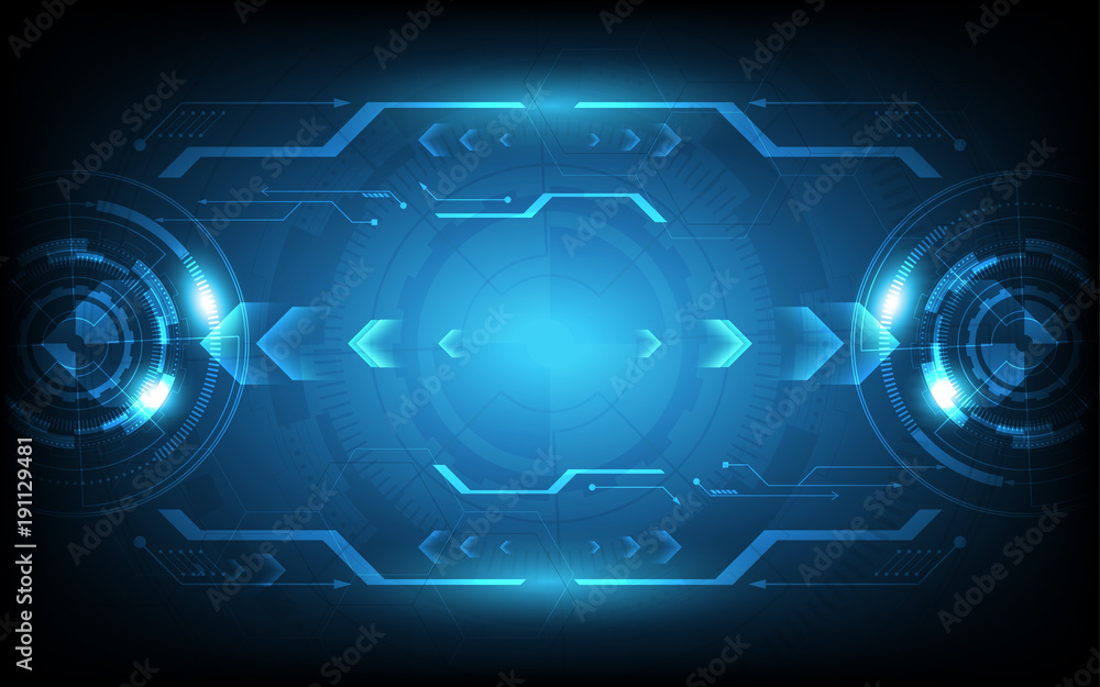 Obraz premium Abstract technology background Hi-tech communication concept innovation background vector illustration