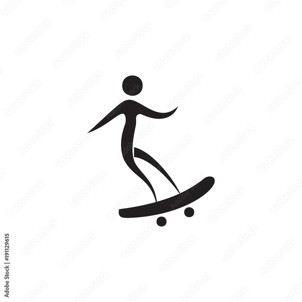 sportsman on skateboard icon. Elements of sportsman icon. Premium quality graphic design icon. Signs and symbols collection icon for websites, web design, mobile app