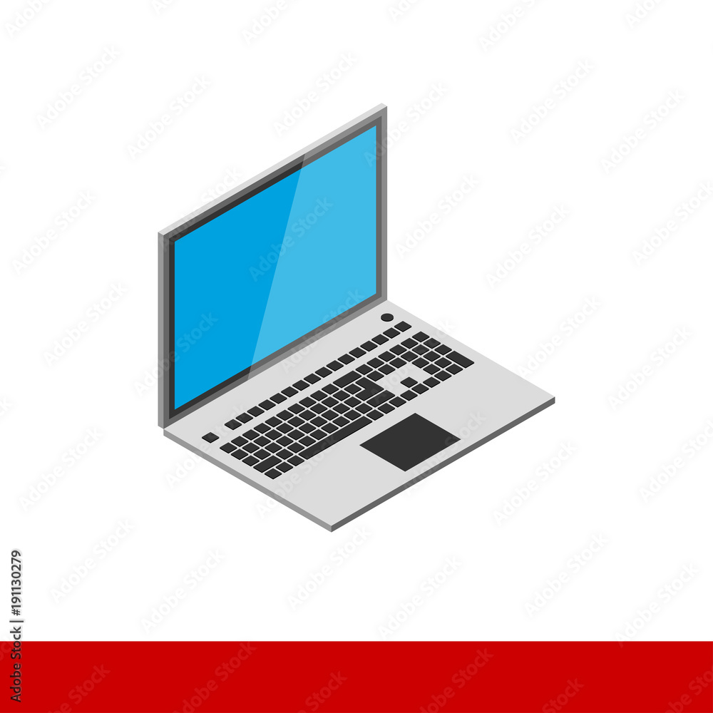 Isometric vector notebook laptop Isometric vector notebook laptop
