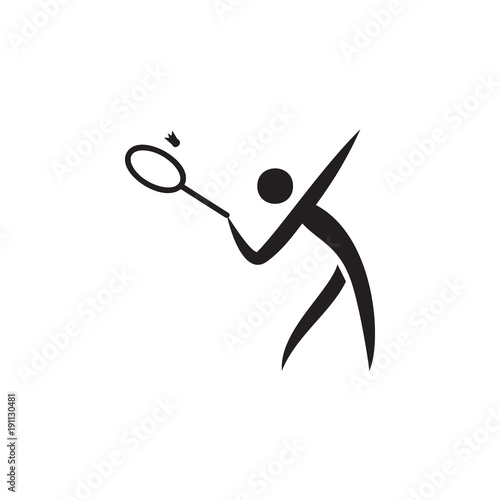 badminton icon. Elements of sportsman icon. Premium quality graphic design icon. Signs and symbols collection icon for websites, web design, mobile app