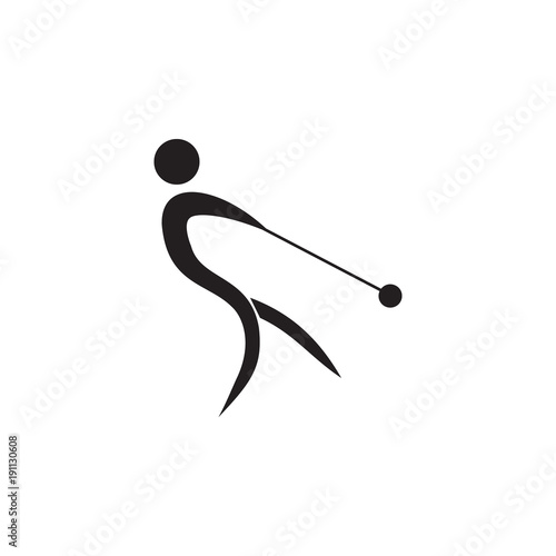 hammer throwing icon. Elements of sportsman icon. Premium quality graphic design icon. Signs and symbols collection icon for websites, web design, mobile app