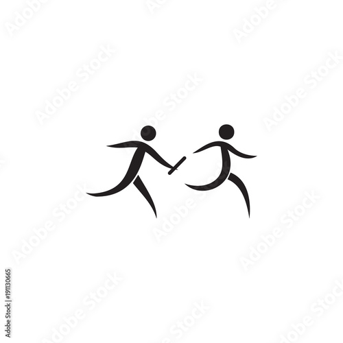 relay race icon. Elements of sportsman icon. Premium quality graphic design icon. Signs and symbols collection icon for websites, web design, mobile app