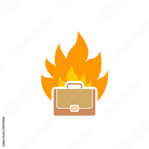 Job Fire Logo Icon Design