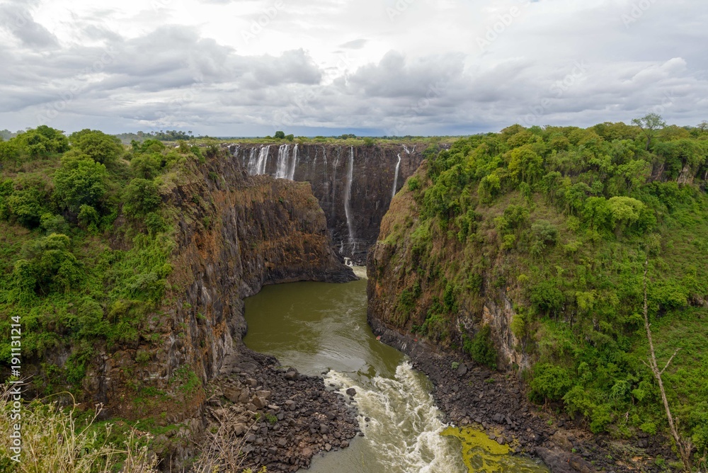 Naklejka premium Zambezi river near Victoria Falls