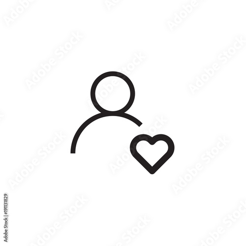 man with heart icon Vector illustration, EPS10.